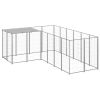 Dog Kennel Silver 52.1 ft¬≤ Steel