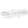 Dog Kennel Black 286.5 ft¬≤ Steel