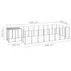 Dog Kennel Silver 117.2 ft¬≤ Steel
