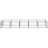 Dog Kennel Black 53.8 ft¬≤ Steel